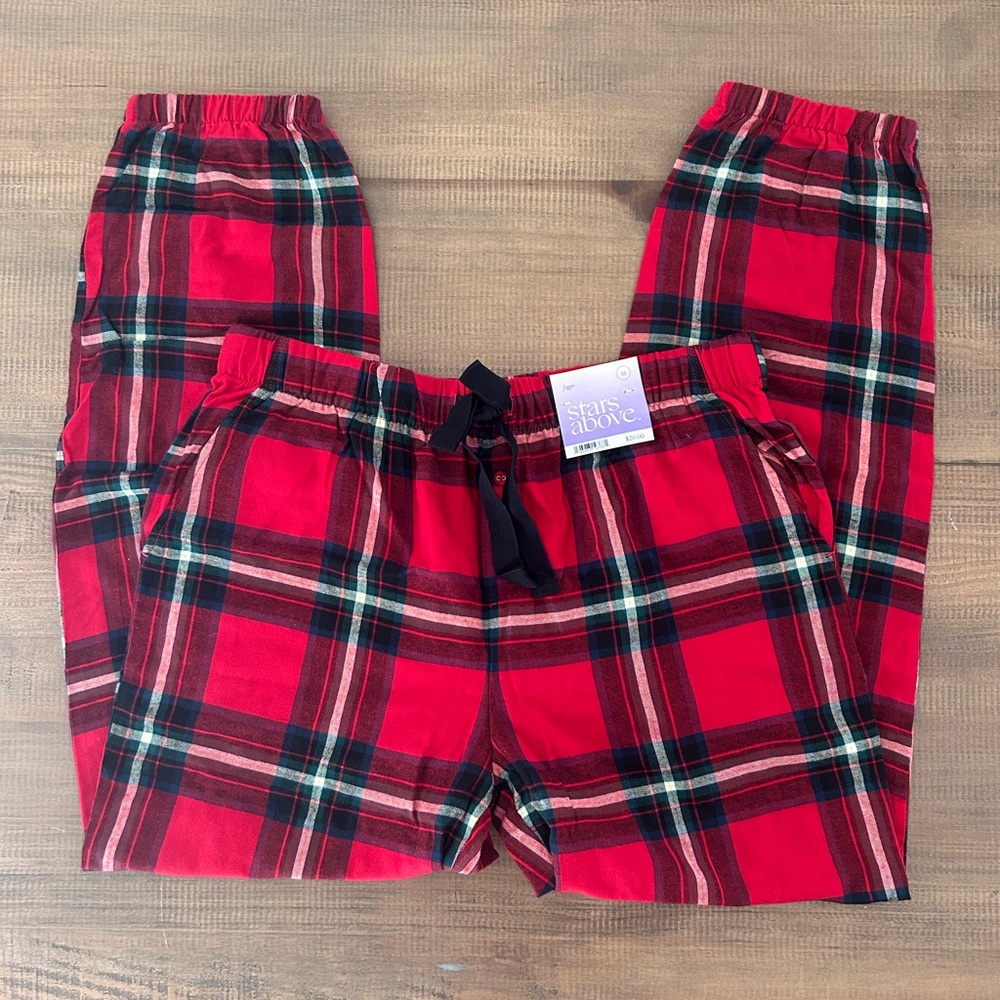 Stars Above Red Plaid Lounge Pants